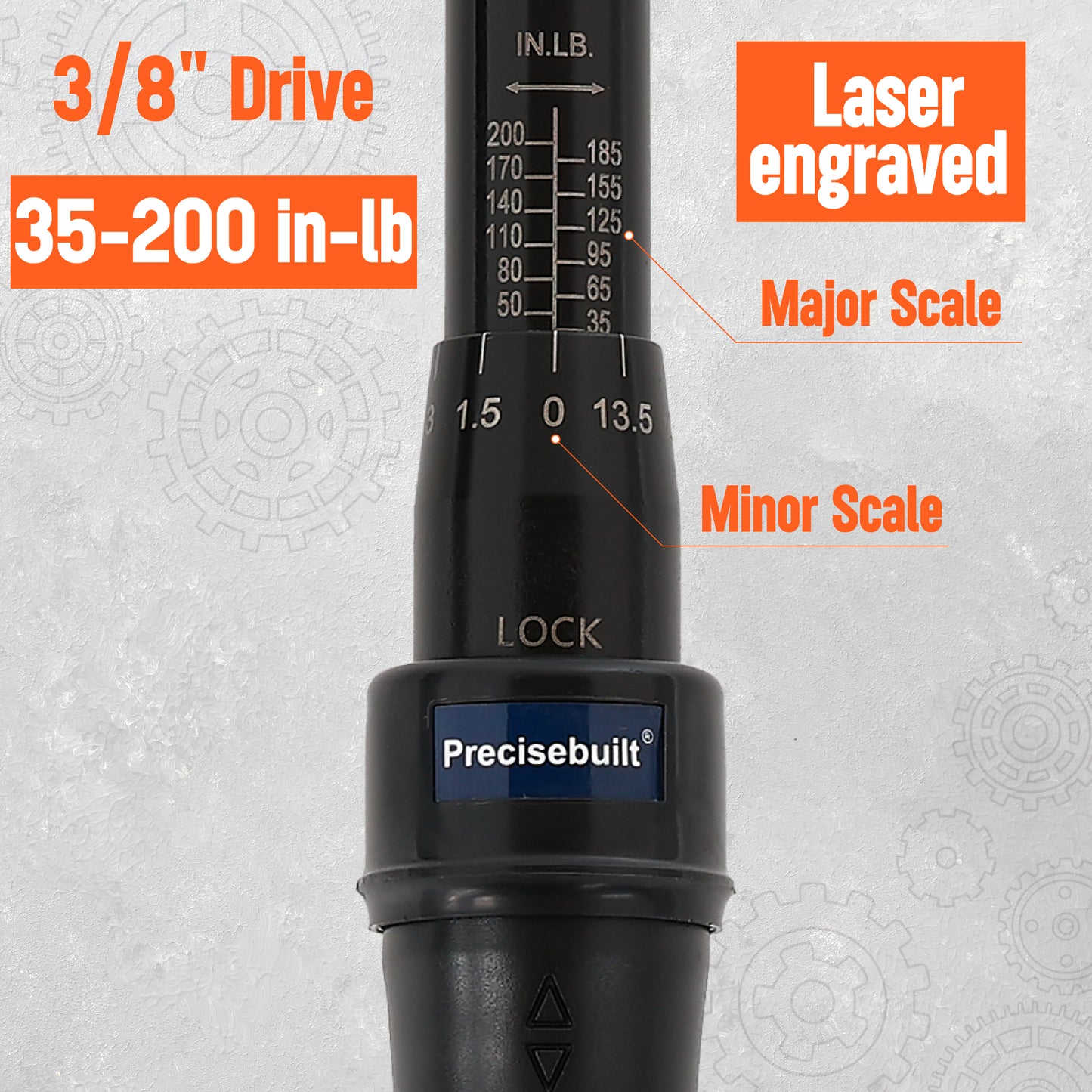 3/8" Drive 35-200 in-lb Click Tech Torque Wrench