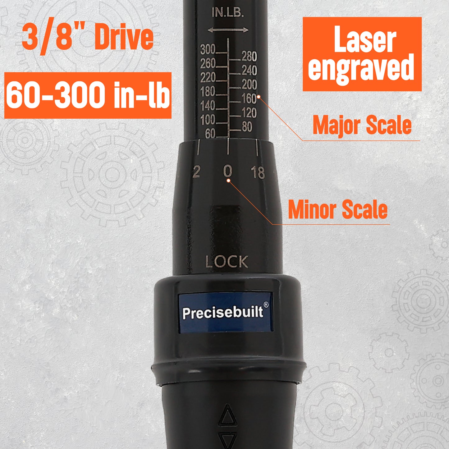 3/8" Drive 60-300 in-lb Click Tech Torque Wrench