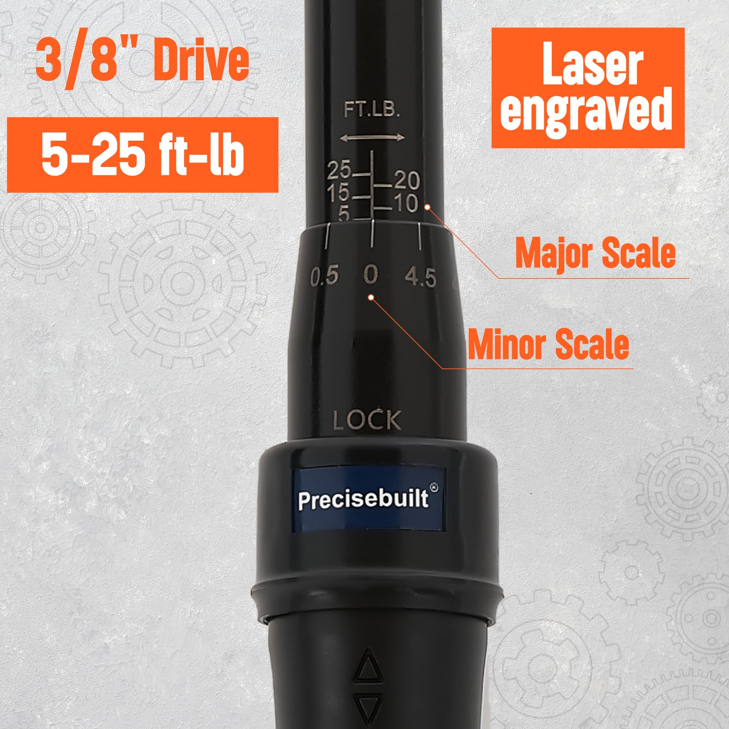 3/8" Drive 5-25 ft-lb Click Tech Torque Wrench