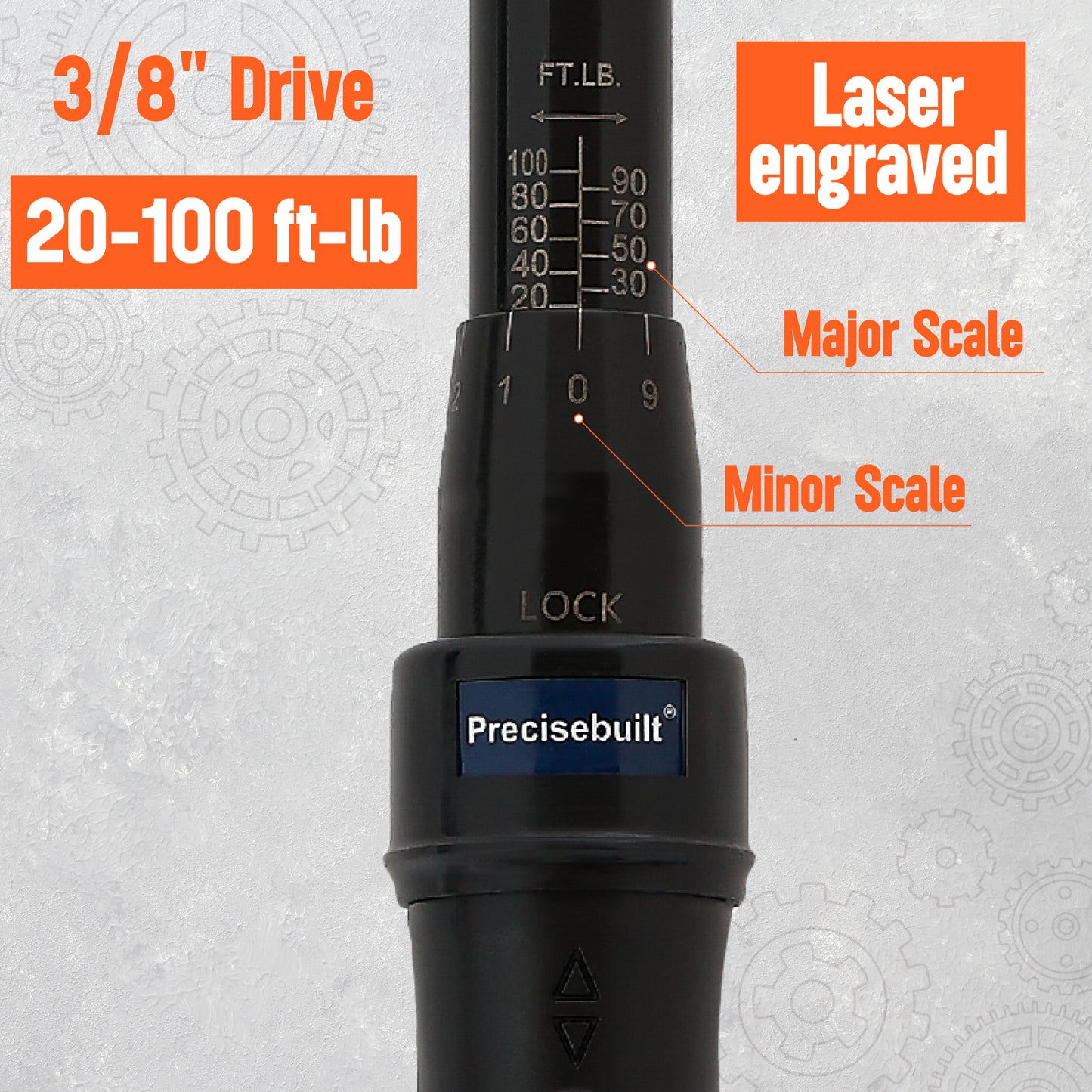 3/8" Drive 20-100 ft-lb Click Tech Torque Wrench